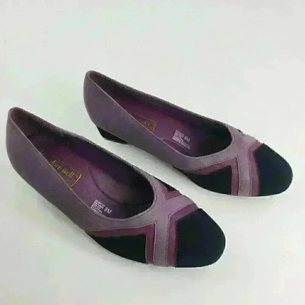 Comfort-well by Beacon Kitten Heels Multicolor Women's Slip On Pumps New